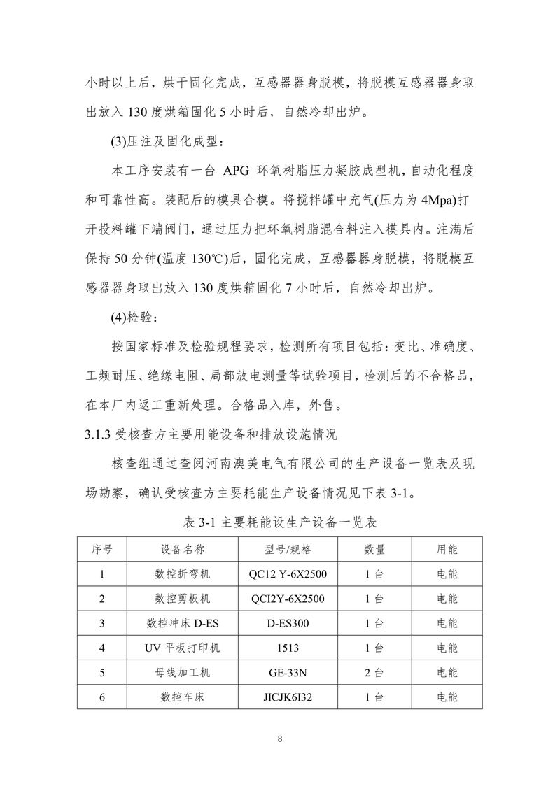 河南澳美电气有限公司2024年度温室气体排放核查报告-12