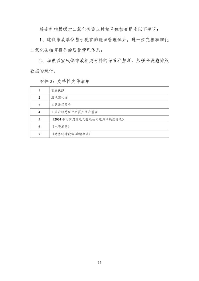 河南澳美电气有限公司2024年度温室气体排放核查报告-19